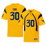 Men's West Virginia Mountaineers NCAA #30 Henry Cook Yellow Authentic Nike Retro Stitched College Football Jersey BE15F60RB